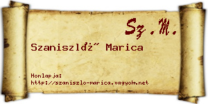 Szaniszló Marica névjegykártya